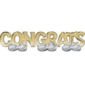Anagram Gold Congrats Decorative Balloons